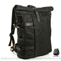 Sac à Dos Moto Toile Vintage Roll Top - Sac Roche ™