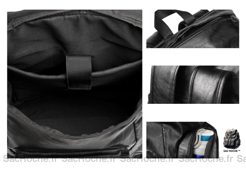 Sac À Dos Multi-Poches En Similicuir Sport