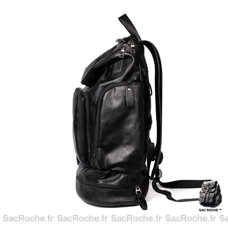 Sac À Dos Multi-Poches En Similicuir Sport