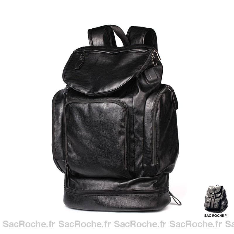 Sac À Dos Multi-Poches En Similicuir Sport