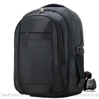 Sac à dos noir à 3 compartiments - Sac Roche ™