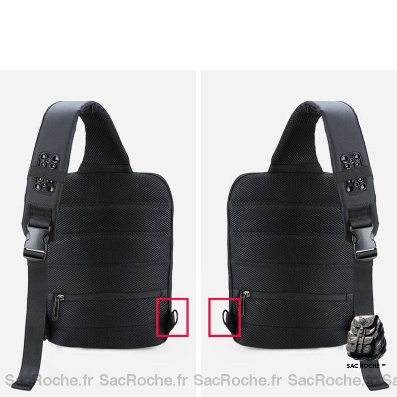 Sac À Dos Noir Avec Compartiment Ordinateur Homme