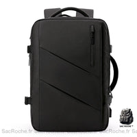 Sac à dos noir double compartiment - Sac Roche ™