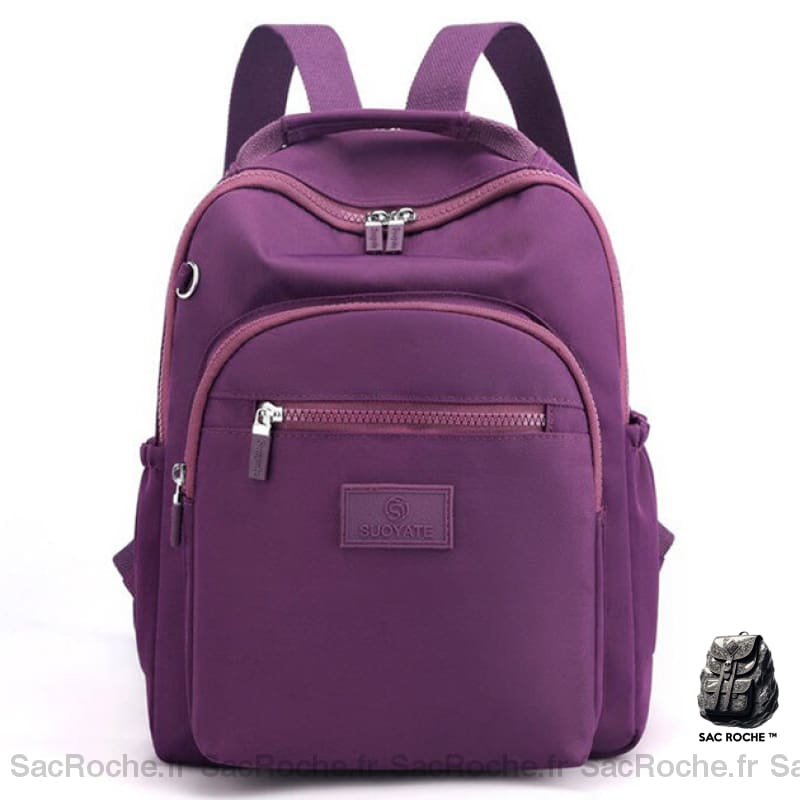 Sac À Dos Noir Fashion Femme Violet Dos Femme