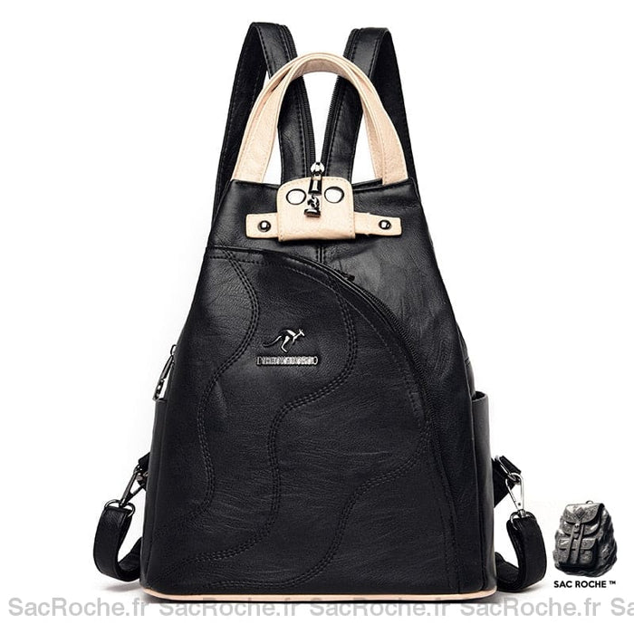 Sac À Dos Noir Femme Cuir Pu