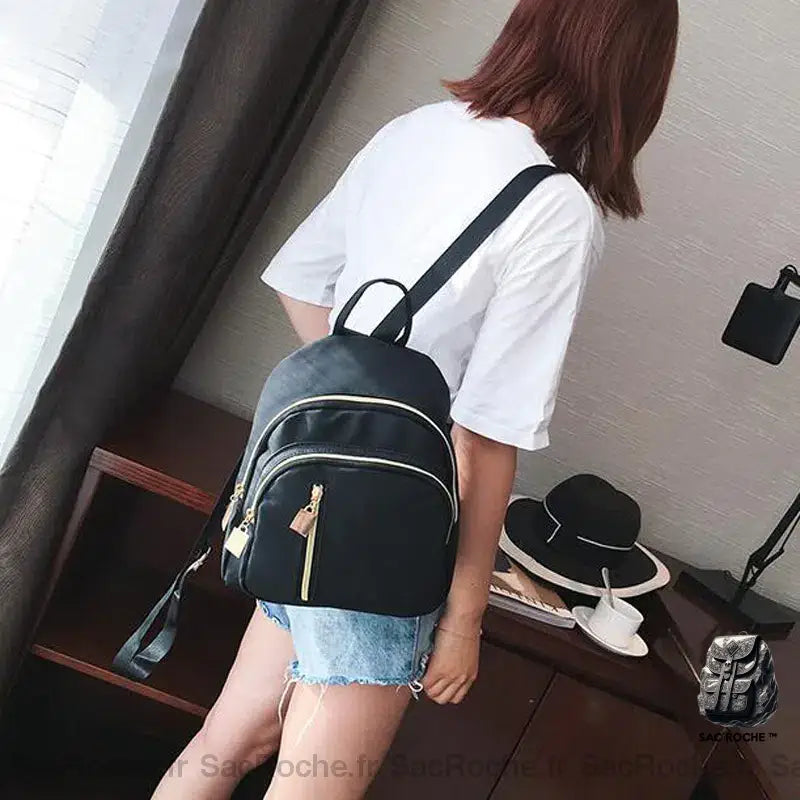 Sac À Dos Noir Femme Décontracté