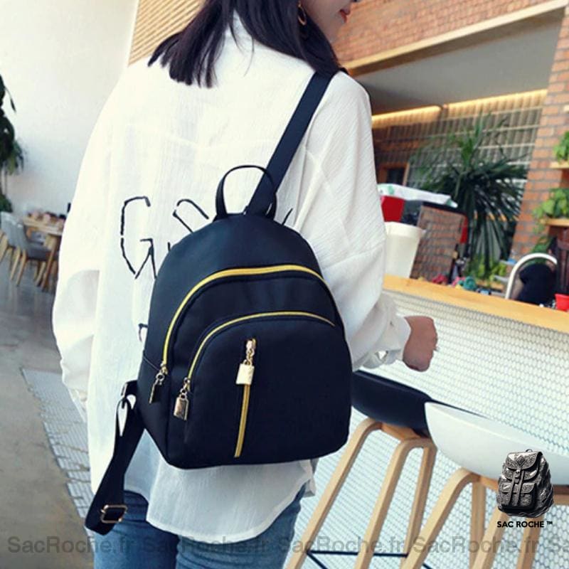 Sac À Dos Noir Femme Décontracté