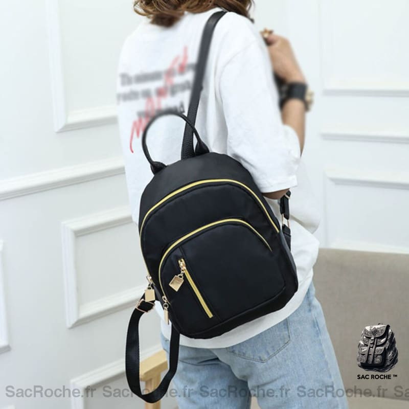 Sac À Dos Noir Femme Décontracté