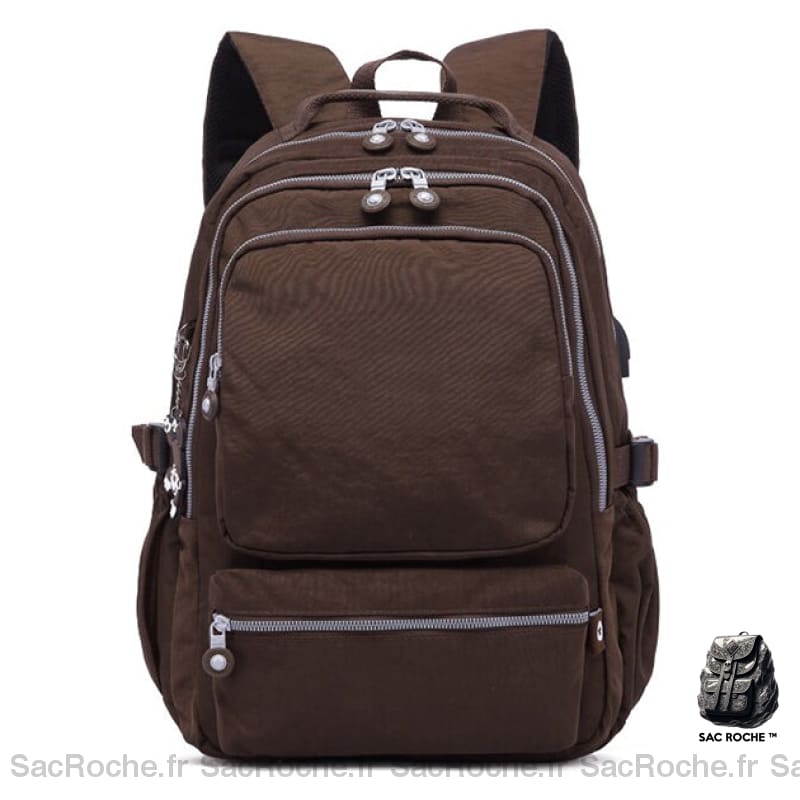 Sac À Dos Noir Femme Tfs - Pour Adolescente Marron