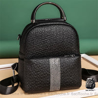 Sac à Dos Noir Femme Transformable Matelassé - Sac Roche ™