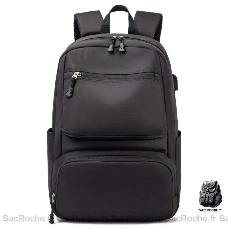 Sac À Dos Noir Homme Avec Port Usb - Élégant Et Pratique Dos Homme