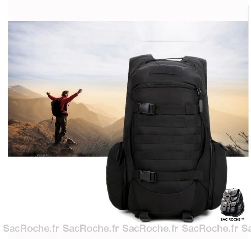 Sac À Dos Noir Militaire 40L Sport