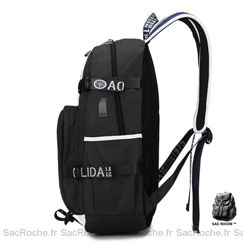 Sac À Dos Noir Sharingan Motif Divers Enfant