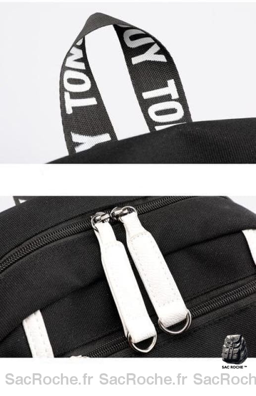 Sac À Dos Noir Tendo Et Naruto Enfant