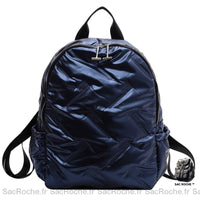 Sac À Dos Nylon Femme Compact Bleu Petit