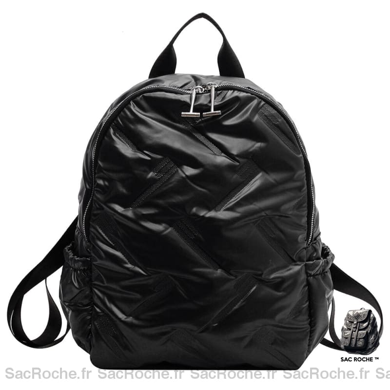 Sac À Dos Nylon Femme Compact Noir Petit