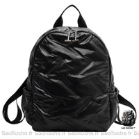 Sac à Dos Nylon Femme Compact - modèle Noir - Sac Roche ™