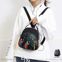 Sac à dos nylon motif arbre femme - Sac Roche ™