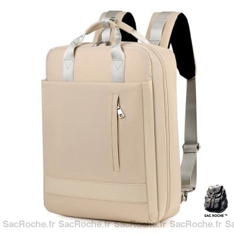 Sac à dos en nylon grande capacité - Beige - Sac à dos pour ordinateur portable Sac à dos scolaire