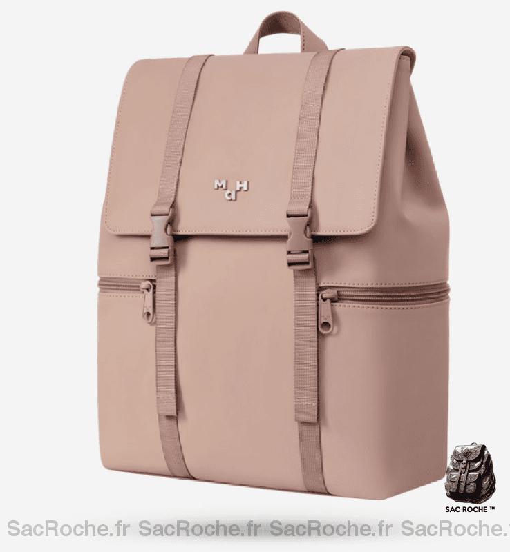Sac à dos ergonomique étanche pour ordinateur rose