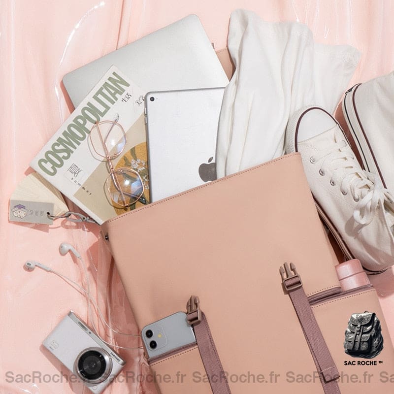 Sac À Dos Ordi Rose Étanche Femme