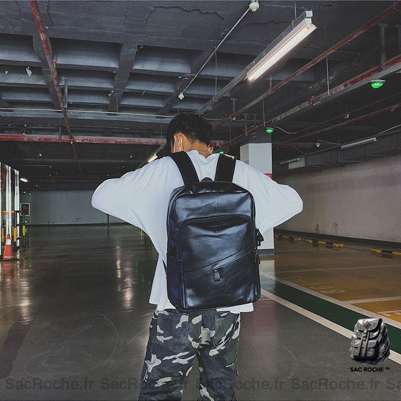 Sac À Dos Ordi Simili Cuir Homme