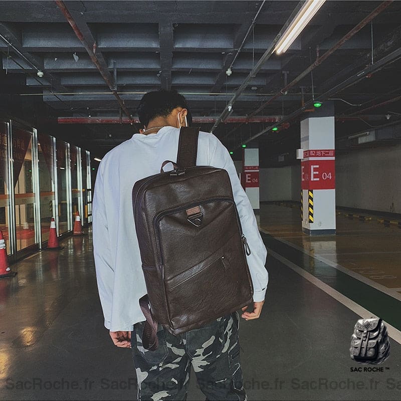 Sac À Dos Ordi Simili Cuir Homme