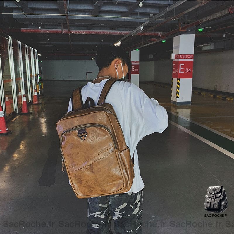 Sac À Dos Ordi Simili Cuir Homme