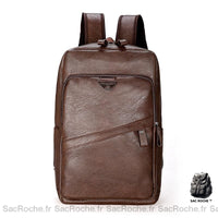 Sac à dos ordi simili cuir - modèle Marron - Sac Roche ™