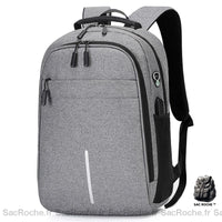 Sac À Dos Ordinateur 15 - Design Moderne Et Rembourré Gris Sac A Dos Ordinateur