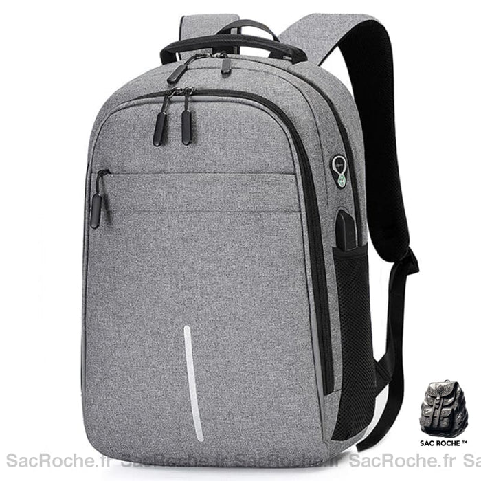 Sac À Dos Ordinateur 15 - Design Moderne Et Rembourré Gris Sac A Dos Ordinateur
