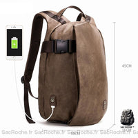 Sac à dos spécial ordinateur 15pouces - Marron - Sac à dos scolaire Sac à dos pour ordinateur portable