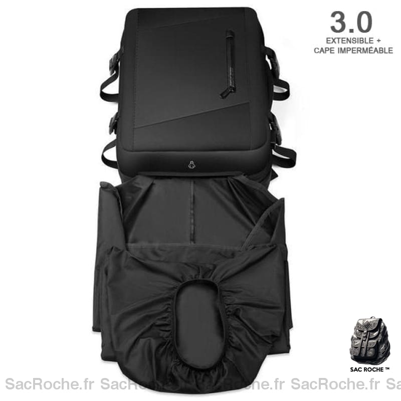 Sac À Dos Ordinateur 17 Pouces Extensible 3.0 + Cape Imperméable Sac Dos Ordinateur