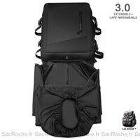 Sac à Dos Ordinateur 17 pouces Extensible - modèle 3.0 Extensible + Cape imperméable - Sac Roche ™