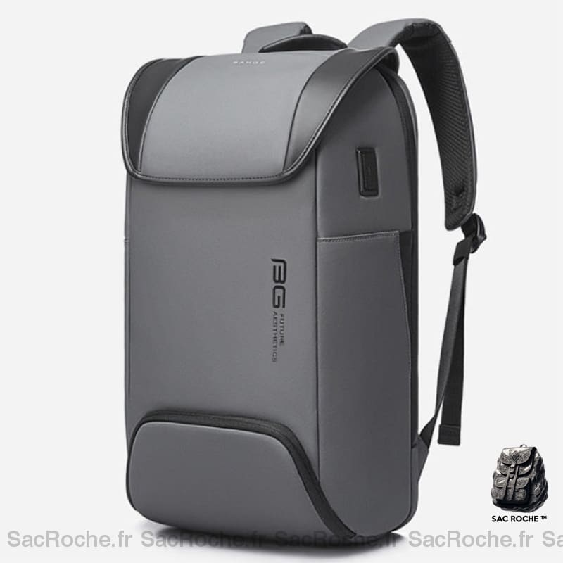 Sac À Dos Ordinateur Antivol Avec Usb Gris Sacs Bange