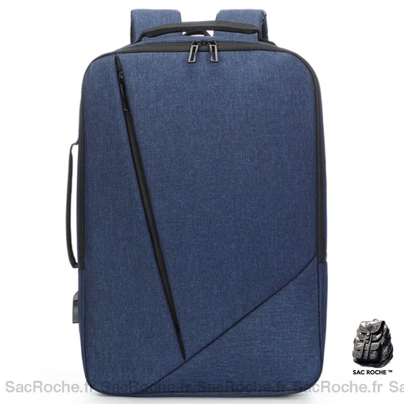 Sac À Dos Ordinateur Double Compartiment Bleu Sac A