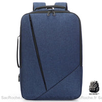 Sac à dos ordinateur double compartiment - modèle Bleu - Sac Roche ™