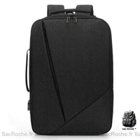 Sac à dos ordinateur double compartiment - modèle Noir - Sac Roche ™