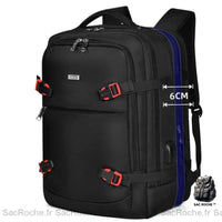 Sac à dos ordinateur extensible moderne - modèle Noir - Sac Roche ™
