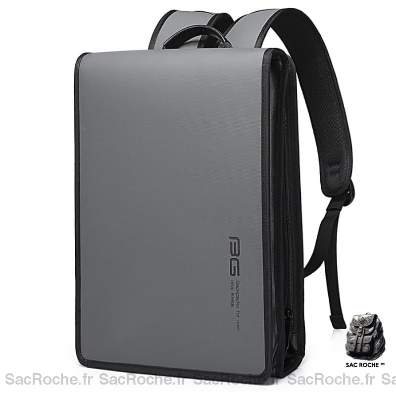 Sac À Dos Ordinateur Extra Plat Homme Gris Sacs Bange