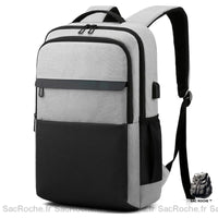 Sac À Dos Ordinateur Multifonction Gris Clair Sac A