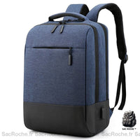 Sac à dos ordinateur polyvalent - style homme - modèle Bleu - Sac Roche ™