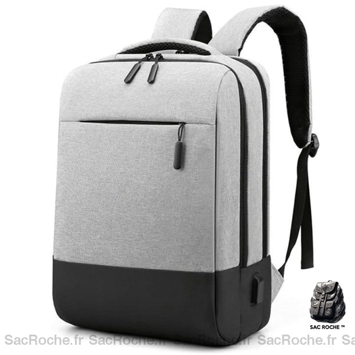 Sac À Dos Ordinateur Polyvalent - Style Homme Gris Clair Sac A
