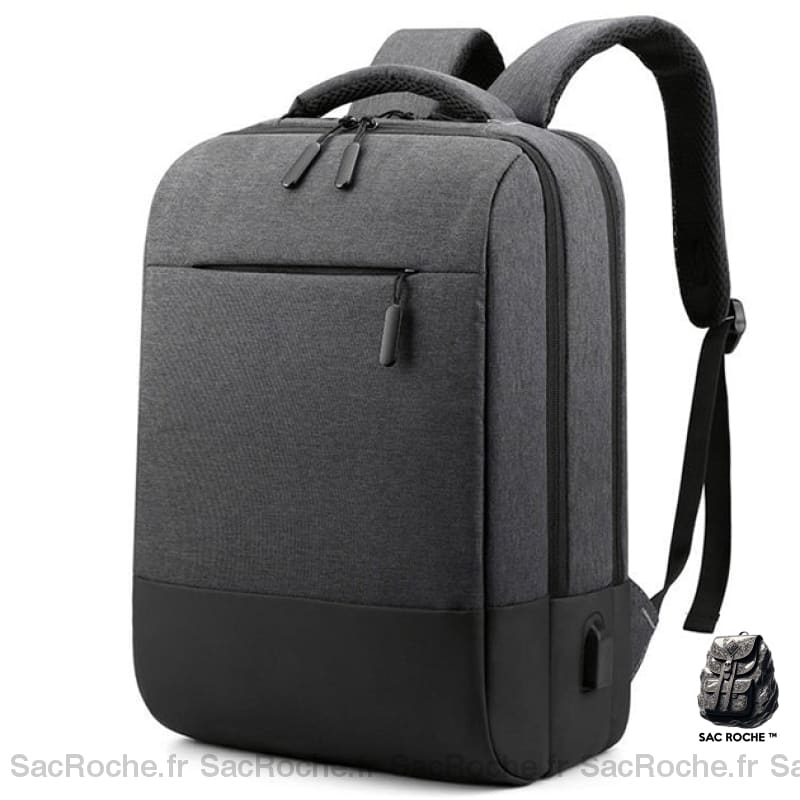 Sac À Dos Ordinateur Polyvalent - Style Homme Gris Foncé Sac A
