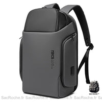 Sac à Dos Ordinateur Urbain Hydrofuge - modèle Gris - Sac Roche ™