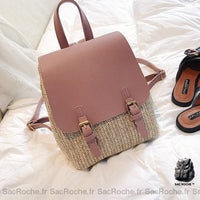 Sac à Dos Osier Mini - modèle Rose - Sac Roche ™