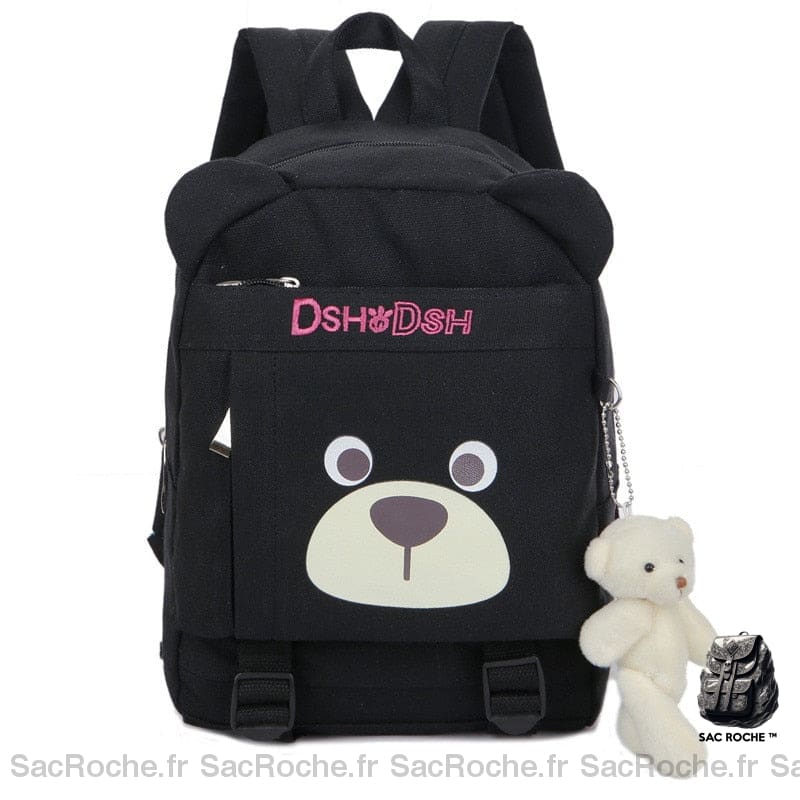 Sac à dos enfant ourson - Noir - Sac à dos pour enfants Sac à dos scolaire