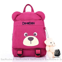 Sac à dos ourson pour enfant. - modèle Rose - Sac Roche ™