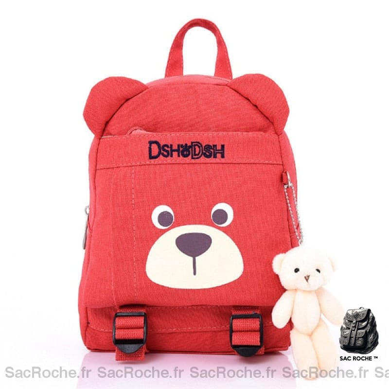 Sac à dos enfant ourson - Rouge - Sac à dos scolaire Sac à dos