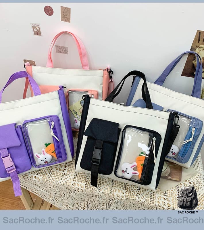 Sac À Dos Oxford 4 Pièces Avec Porte-Clés Peluche Enfant